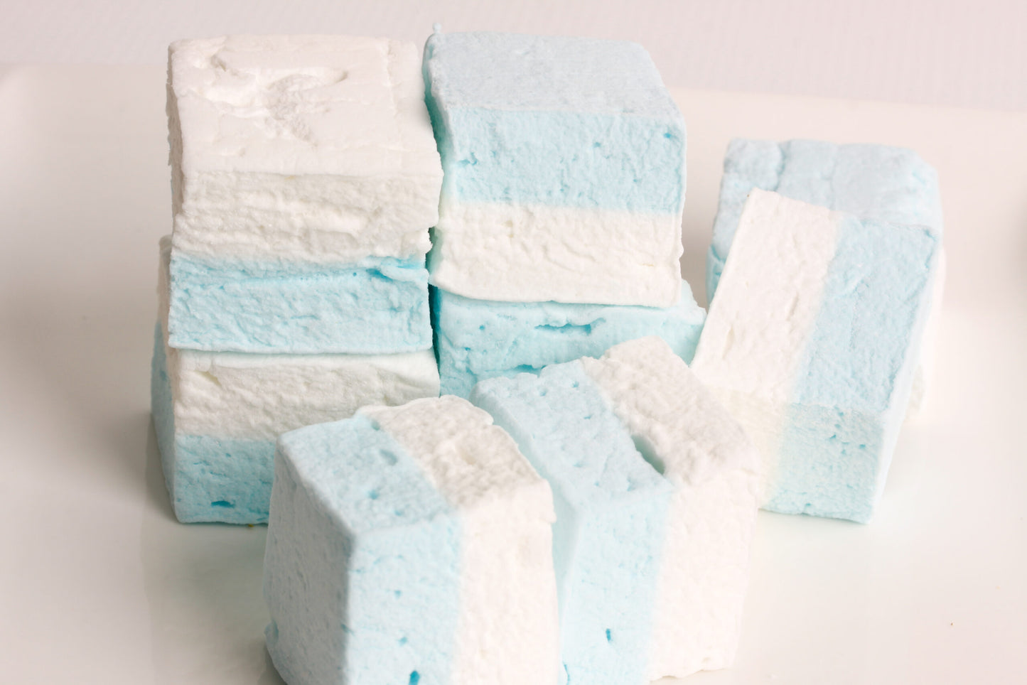 Marshmallow Squares - Double Layered Blueberry And Vanilla