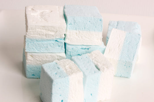 Marshmallow Squares - Double Layered Blueberry And Vanilla