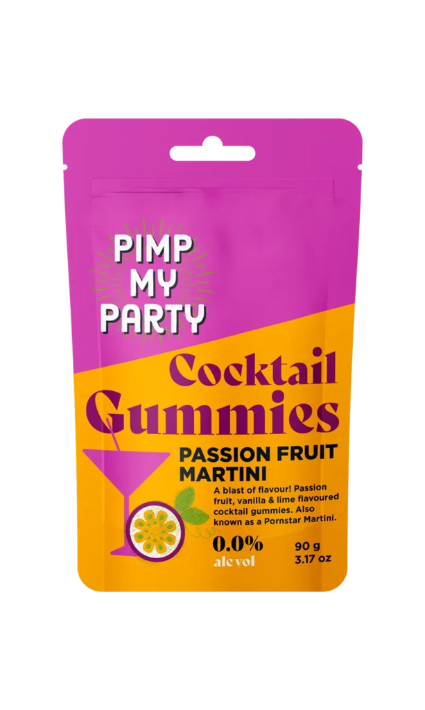90g Pimp My Party Passion Fruit Martini Gummies