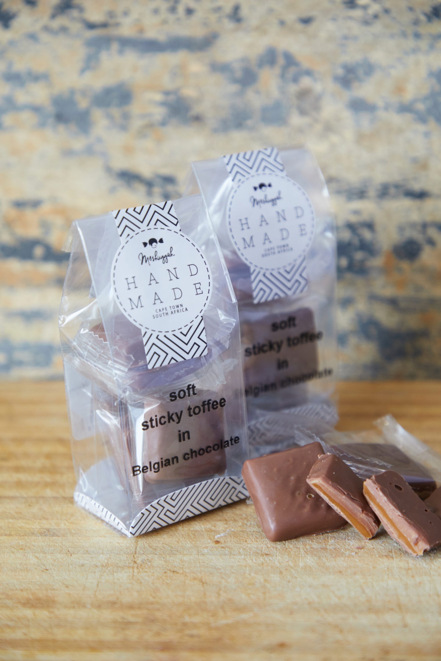 Soft Sticky Toffee Squares - Enrobed In Belgian Callebaut Milk Chocolate