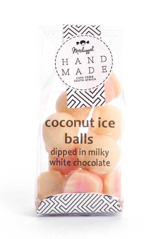 Coconut Ice Balls - Hand Rolled And Coated In Creamy White Chocolate