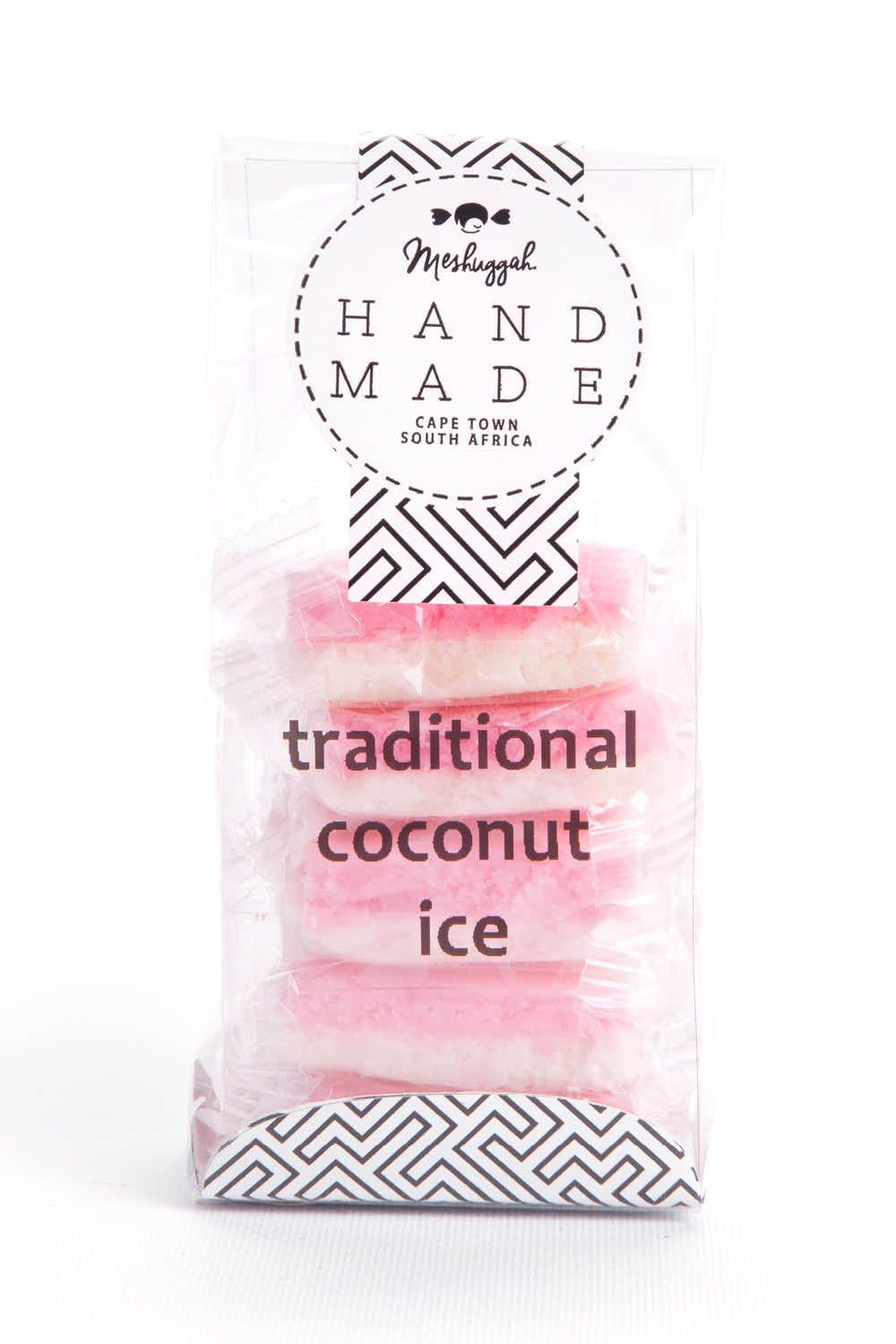 Coconut Ice Squares - In Traditional Strawberry And Vanilla (Pink And White: 40X40X10mm)