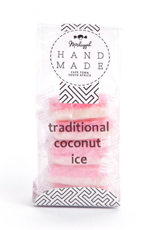 Coconut Ice Squares - In Traditional Strawberry And Vanilla (Pink And White: 40X40X10mm)