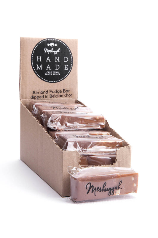 Fudge Finger Bar - Vanilla And Almonds Half Dipped In Belgian Callebaut Milk Chocolate