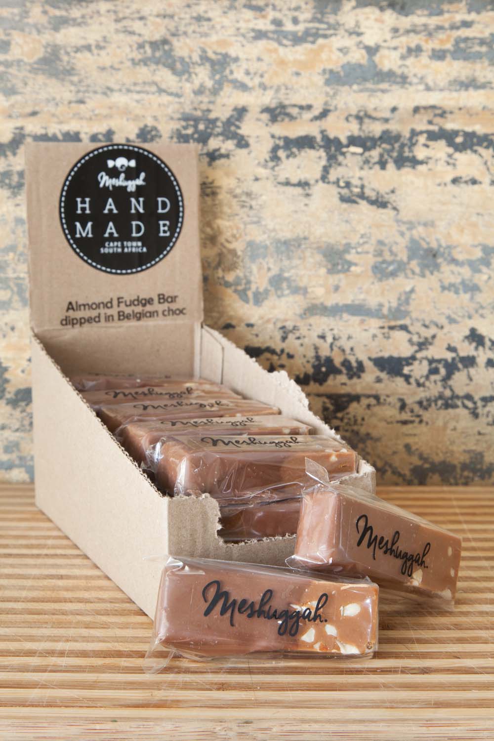 Fudge Finger Bar - Vanilla And Almonds Half Dipped In Belgian Callebaut Milk Chocolate