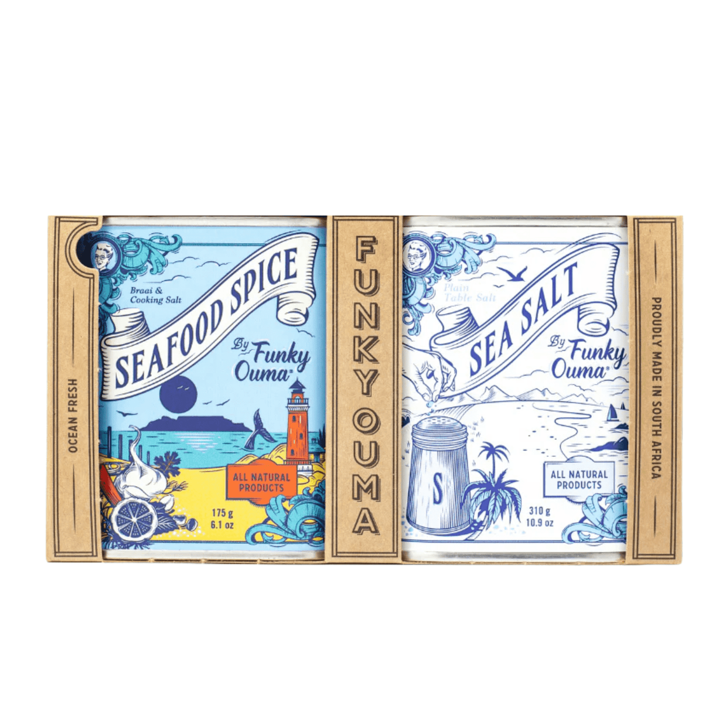 Ocean Fresh Tin Gift Pack: Sea Salt & Seafood Spice