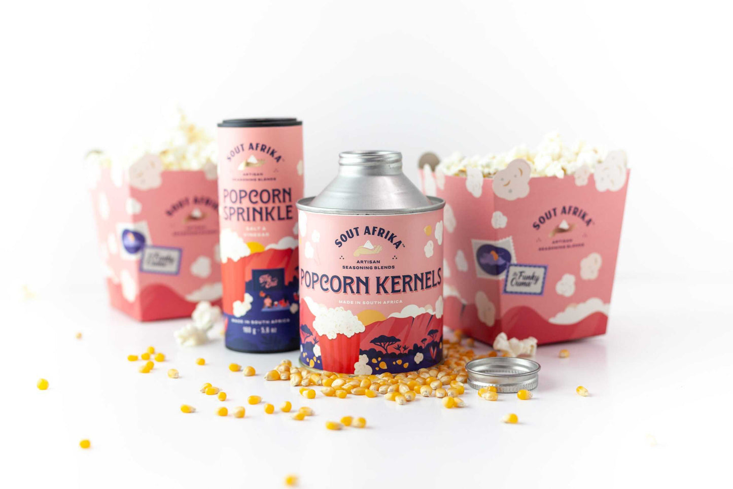 Sout Afrika Movie Night Gift Box (Popcorn Sprinkle, Kernels And Popcorn Boxes)