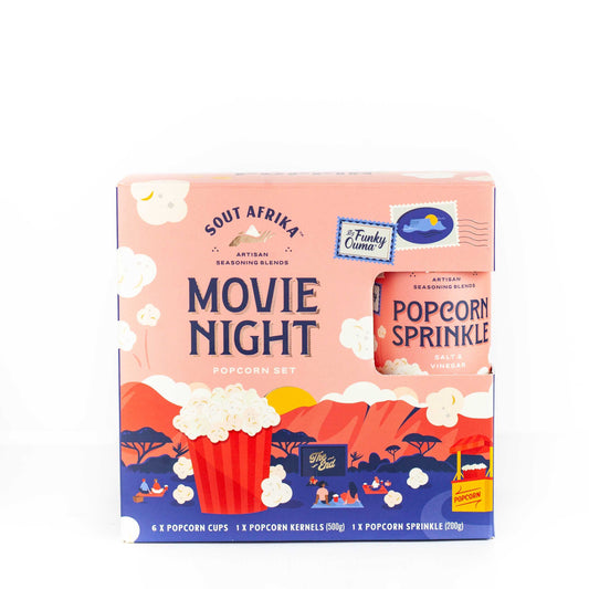 Sout Afrika Movie Night Gift Box (Popcorn Sprinkle, Kernels And Popcorn Boxes)
