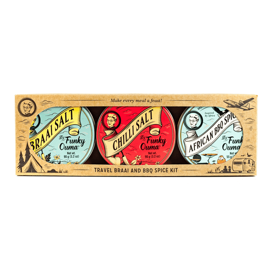 Travel Trio Trio: Braai/BBQ Salt, Chilli Salt, African BBQ Spice