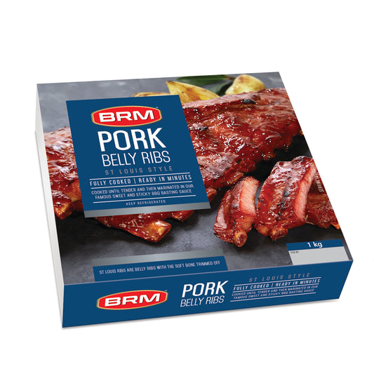 1Kg Pork Belly Rib St Louis Style BBQ Sauce