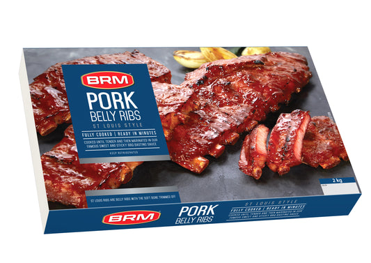 2Kg Pork Belly Rib St Louis Style BBQ Sauce