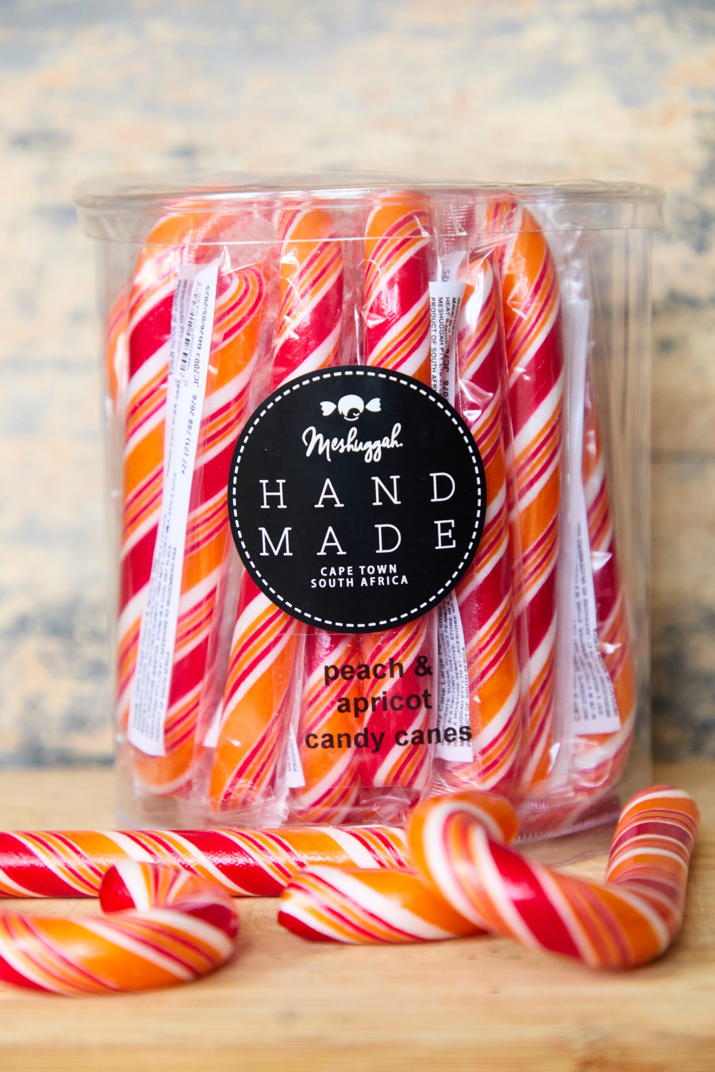 Candy Cane Large - Peach And Apricot 170mm