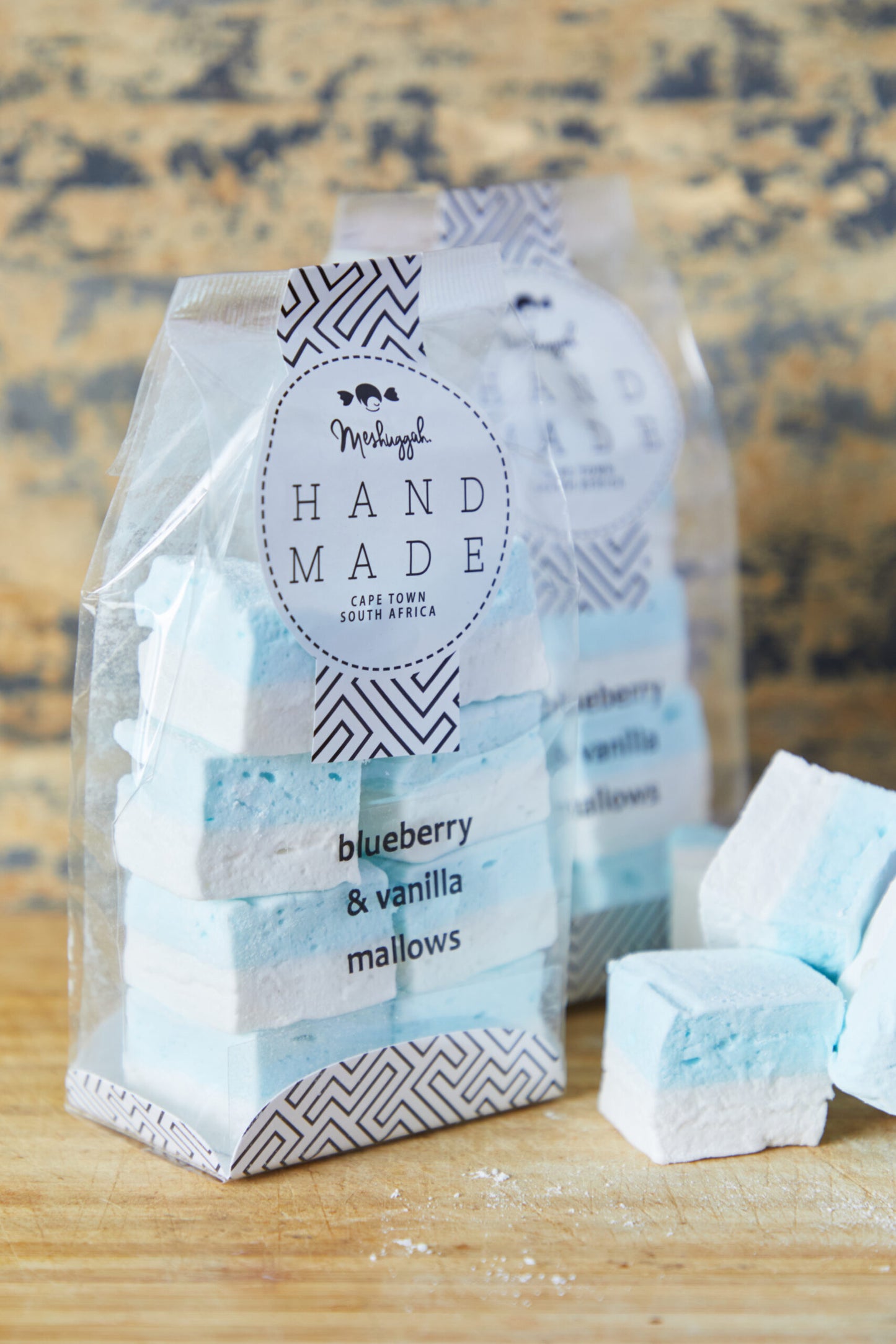 Marshmallow Squares - Double Layered Blueberry And Vanilla